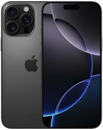 Apple iPhone 16 Pro, US Version, 1TB, Black Titanium - Unlocked (Renewed)